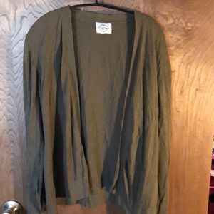 Olive green cardigan
